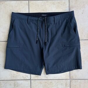 Proof Shorts Men 36 Navy Gray Chino Stretch Zip Cargo Performance Tech Huckberry